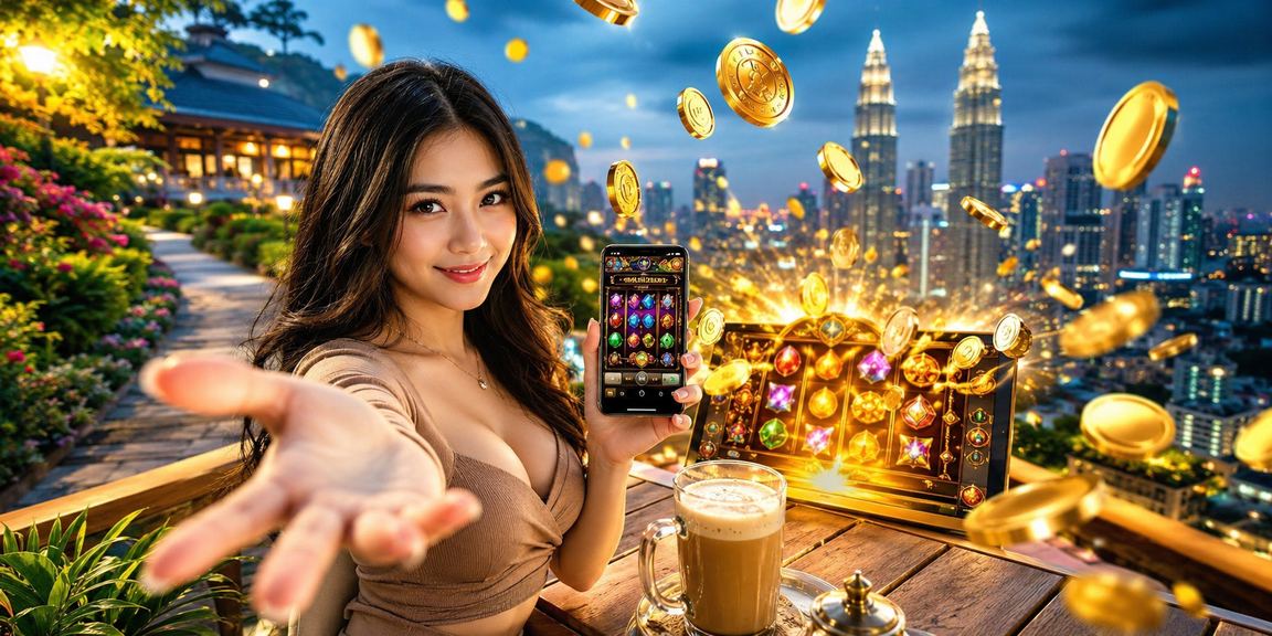 Permainan slot Malaysia dengan antara muka moden dan animasi jackpot berwarna-warni